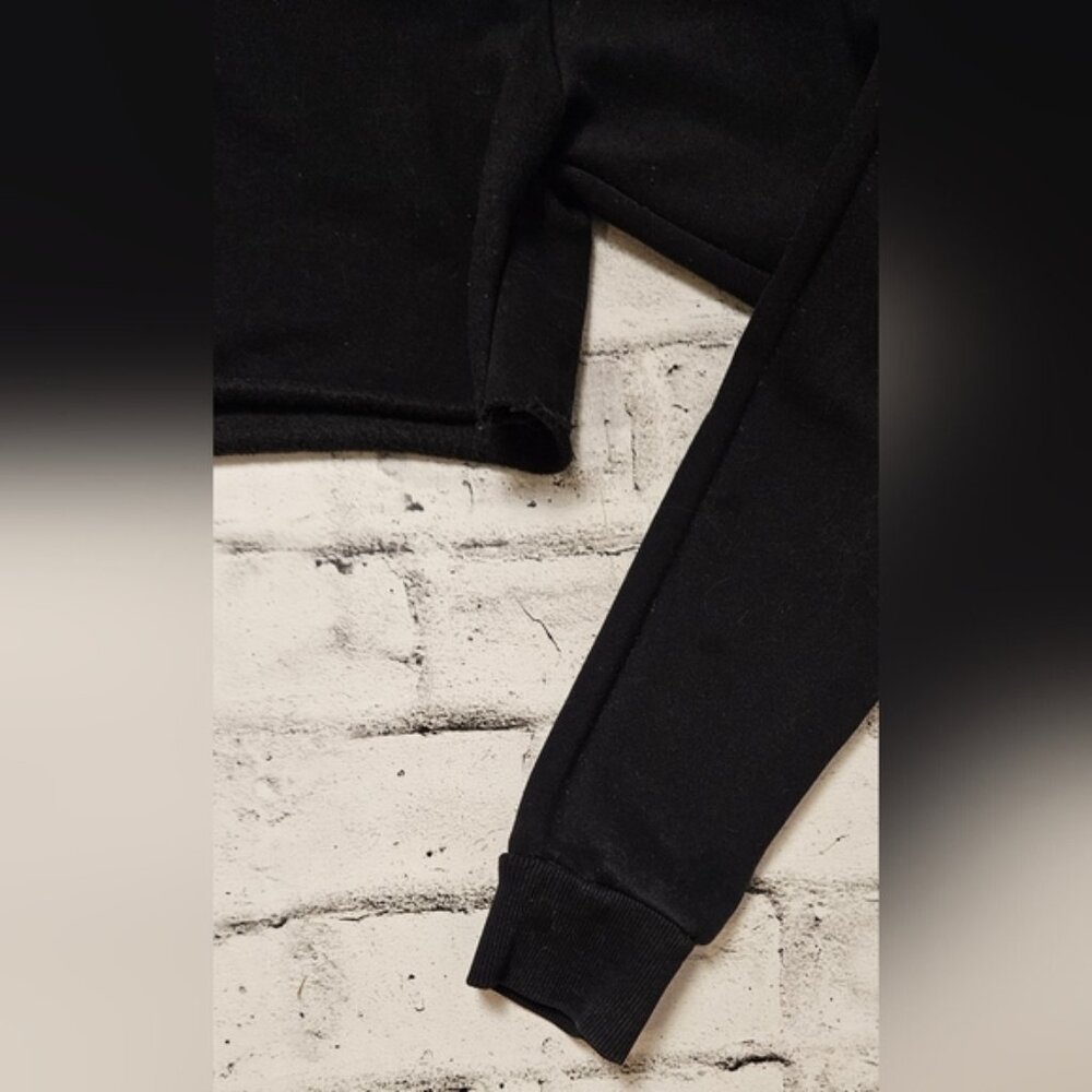 Lounge Apparel Black Cropped  Sweatshirt - Picture 6 of 12